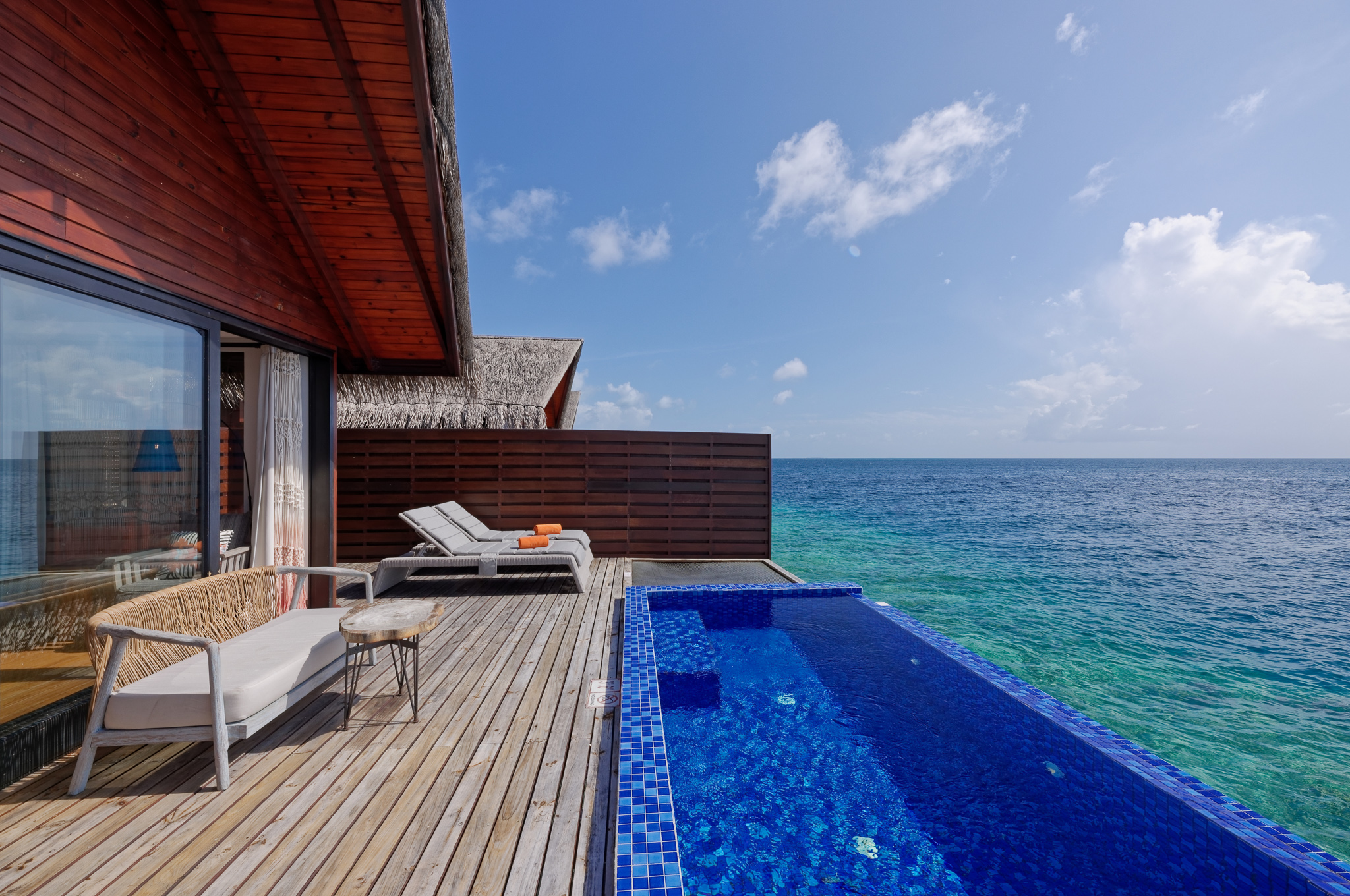 Reef Pool Water Villa Deck with pool at Grand Park Kodhipparu Maldives